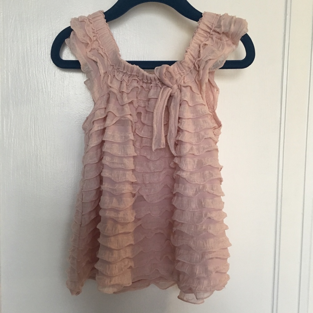 New Eliane et Lena Gauzy Pink Sleeveless Top 4T